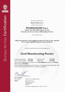 Pharmahemp gmp certificate 